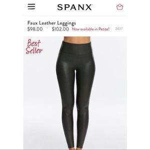 Spanx Faux Leather Leggings